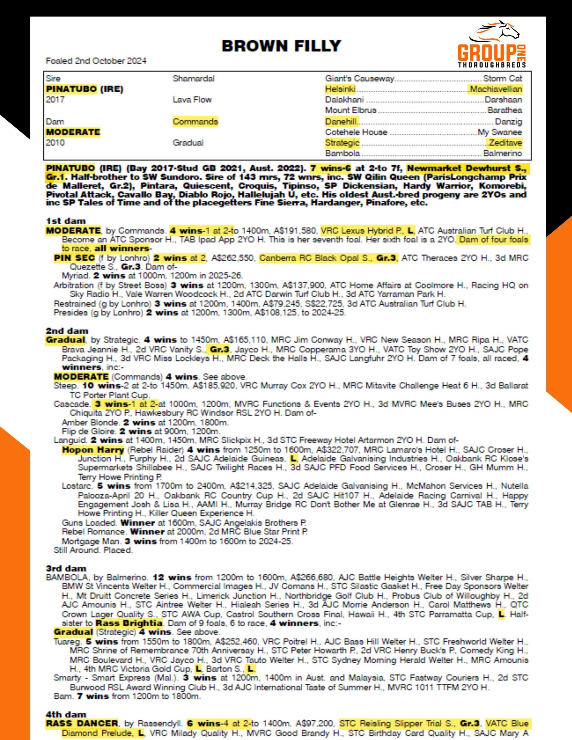 Moderate Pedigree Report