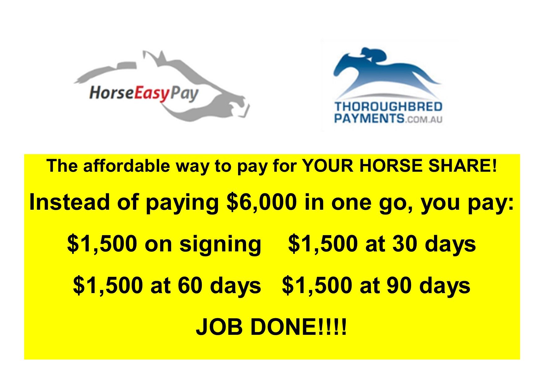 Pay off your Horse Share purchase with HorseEasyPay