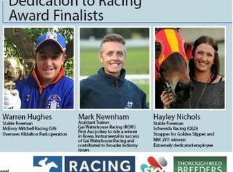 Dedication to racing award finalists.