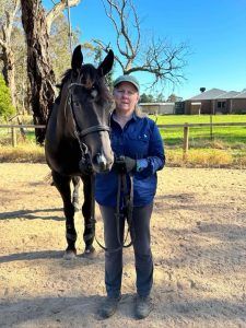 Brazen Boy enjoying the retired life with his owner Naomi.