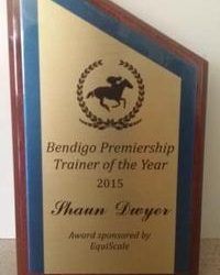 SHAUN CLAIMS BENDIGO PREMIERSHIP TRAINER AWARD